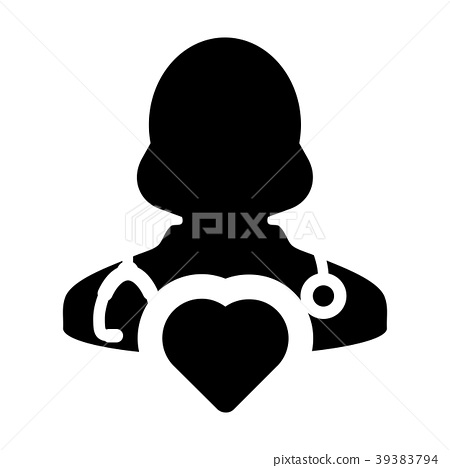 450x468 Doctor Icon Vector Female Physician Heart Symbol