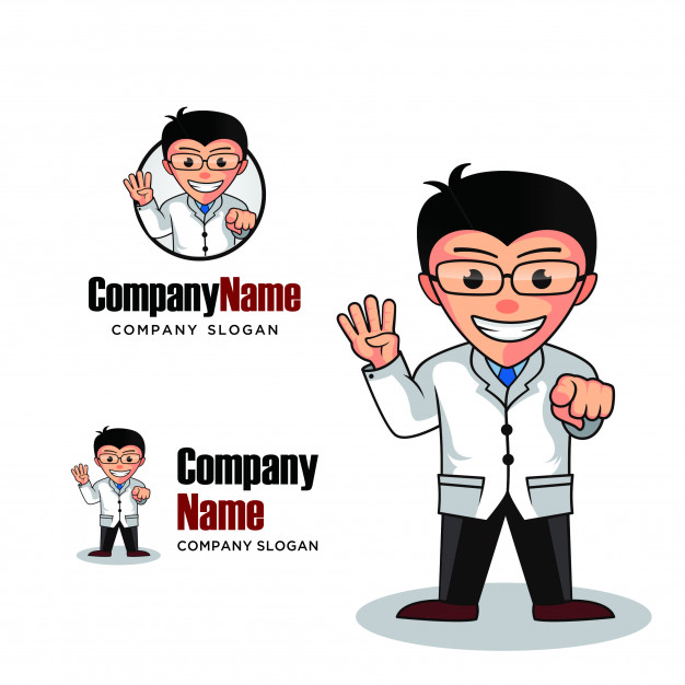 626x626 Doctor Logo Mascot Character Vector Premium Download