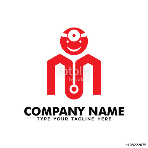 500x500 Initial M Doctor Logo Icon Stock Image And Royalty Free Vector