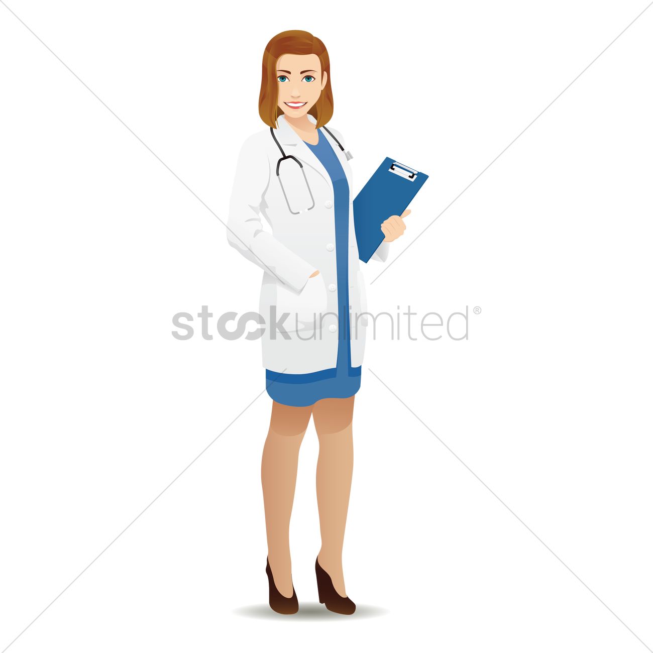 1300x1300 Female Doctor Vector Image