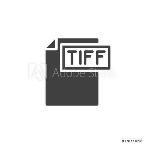 500x500 Tiff Format Document Icon Vector, Filled Flat Sign, Solid