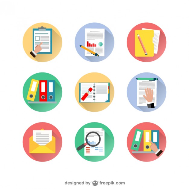 626x626 Variety Of Document Icons Vector Free Download