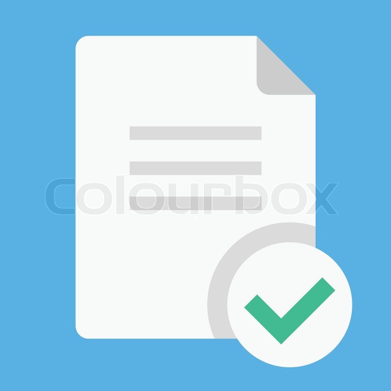 800x800 Vector Document And Check Mark Icon Stock Vector Colourbox
