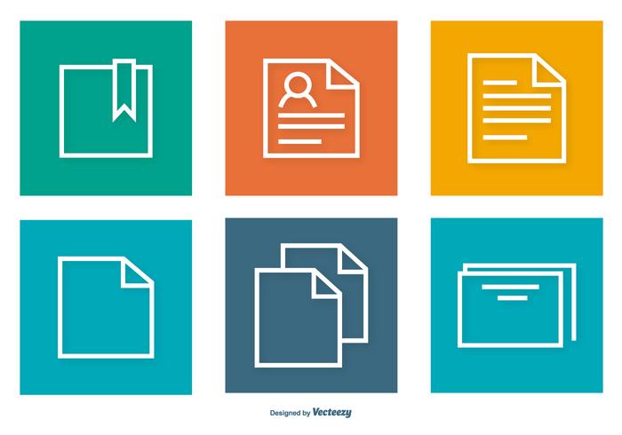 700x490 Colorful Document Icons Collection