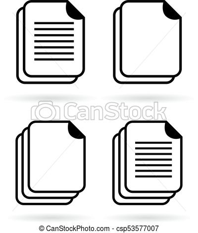 400x470 Document Vector Web Icons Set.