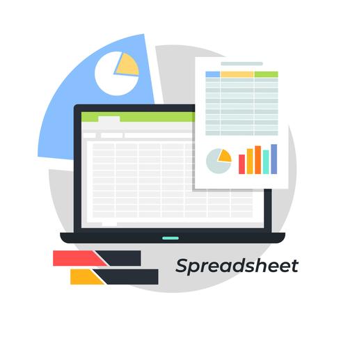 490x490 Spreadsheet Document Vector