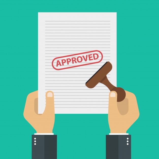 626x626 Approved Document Vector Premium Download