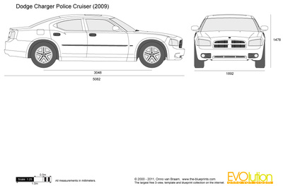 400x263 Dodge Charger Police Cruiser Vector Drawing