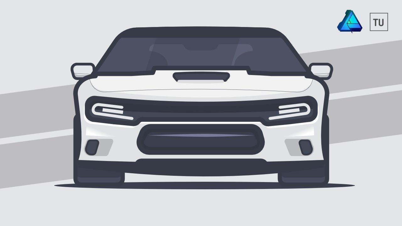 1280x720 Dodge Charger Vector Illustration