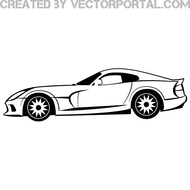 660x660 Viper Dodge Car Vector Image