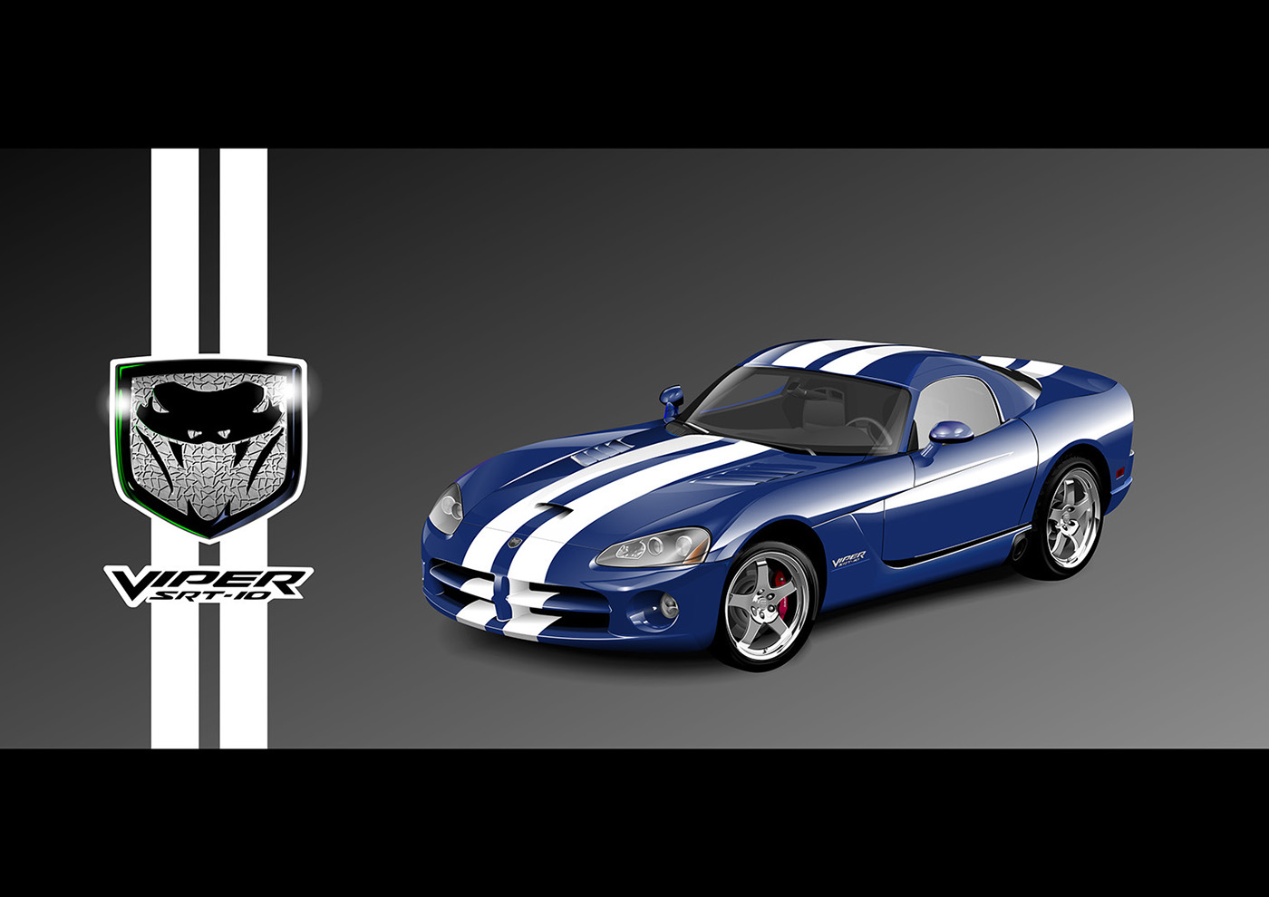 1400x990 Vector Dodge Viper, 2009 On Behance