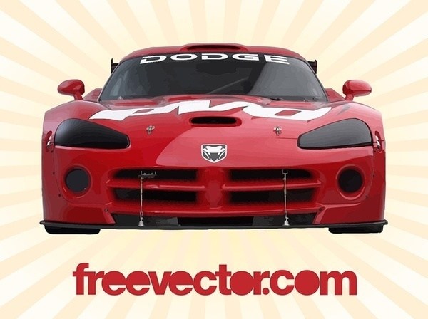 600x448 Dodge Viper Front View Free Vector 123freevectors