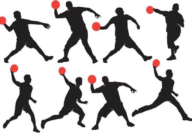 632x443 Dodgeball Silhouette With Ball Vectors Free Vector Download 386589