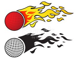 266x200 Flaming Dodgeball Stock Vectors