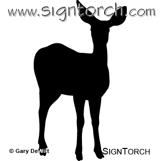 320x320 Deer Doe 002 Signtorch, Turning Images Into Vector Cut Paths.