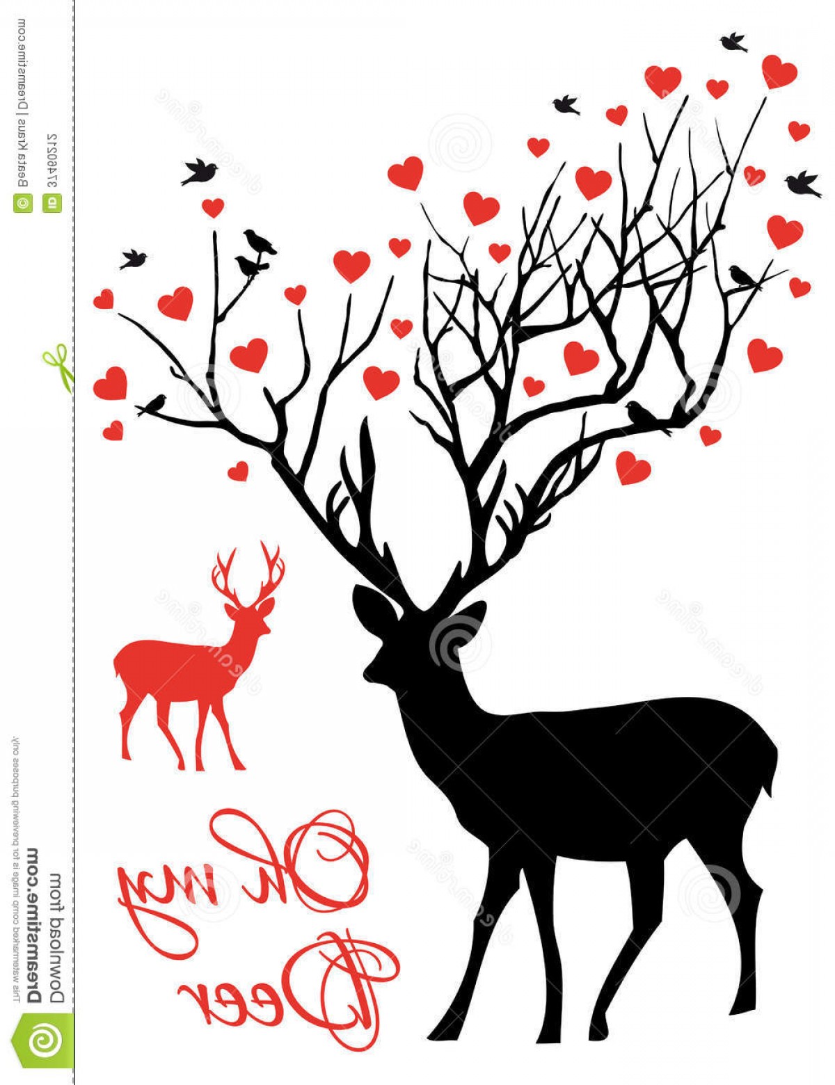 1200x1560 Buck And Doe Heart Vector Shopatcloth
