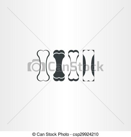 450x470 Dog Bone Vector Icons Set Element Logo.