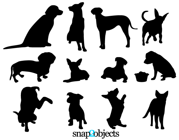 600x470 Dog Vector Art