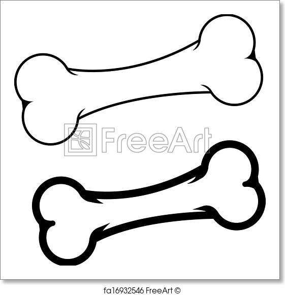 561x581 Free Art Print Of Dog Bone. Vector Illustration Freeart Fa16932546