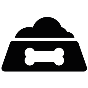 283x283 Dog Food Bowl Silhouette Silhouette Of Dog Food Bowl