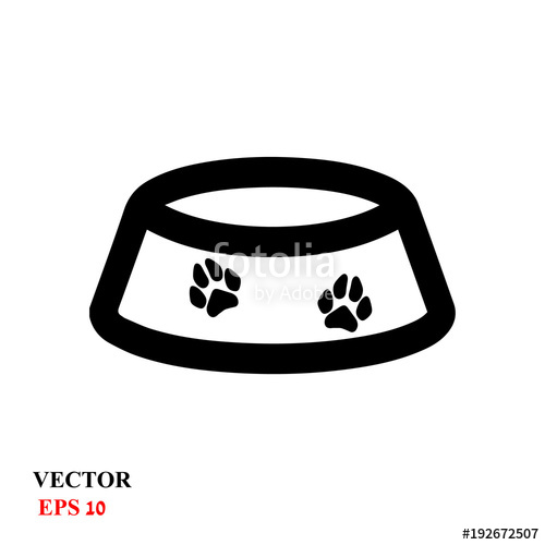 500x500 Pet Dog Bowl Vector Icon Stock Image And Royalty Free Vector