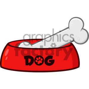 300x300 Royalty Free Royalty Free Rf Clipart Illustration Red Dog Bowl