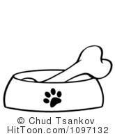 165x195 Bones Clipart Dog Dish