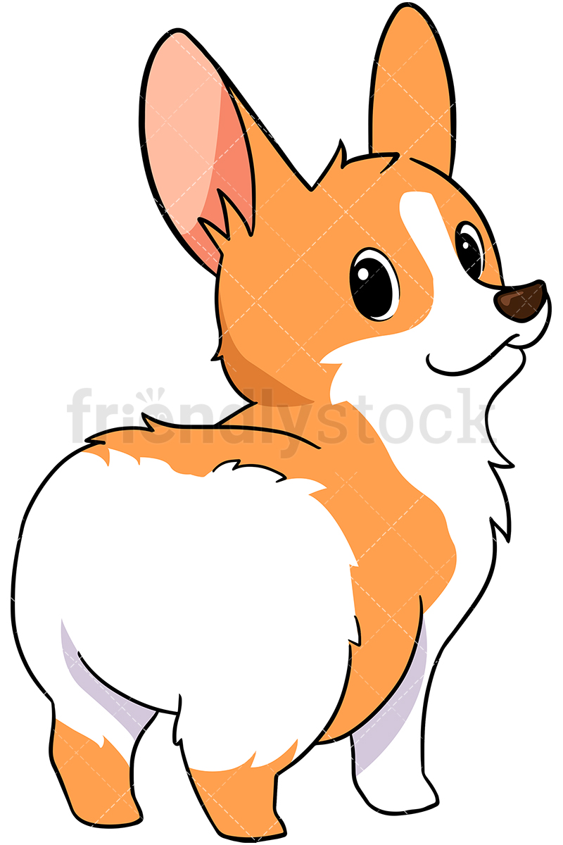 800x1200 Cute Corgi Dog Cartoon Vector Clipart