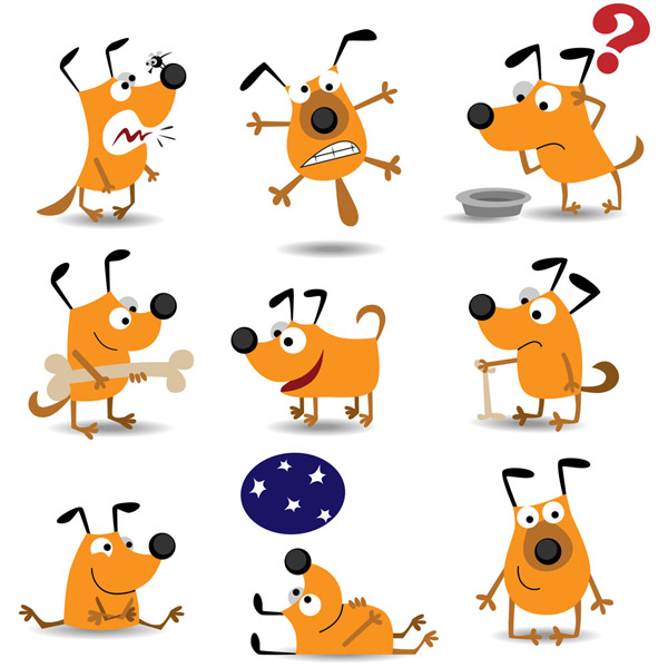 600x600 Vector Cute Cartoon Dog Free Vector 4vector
