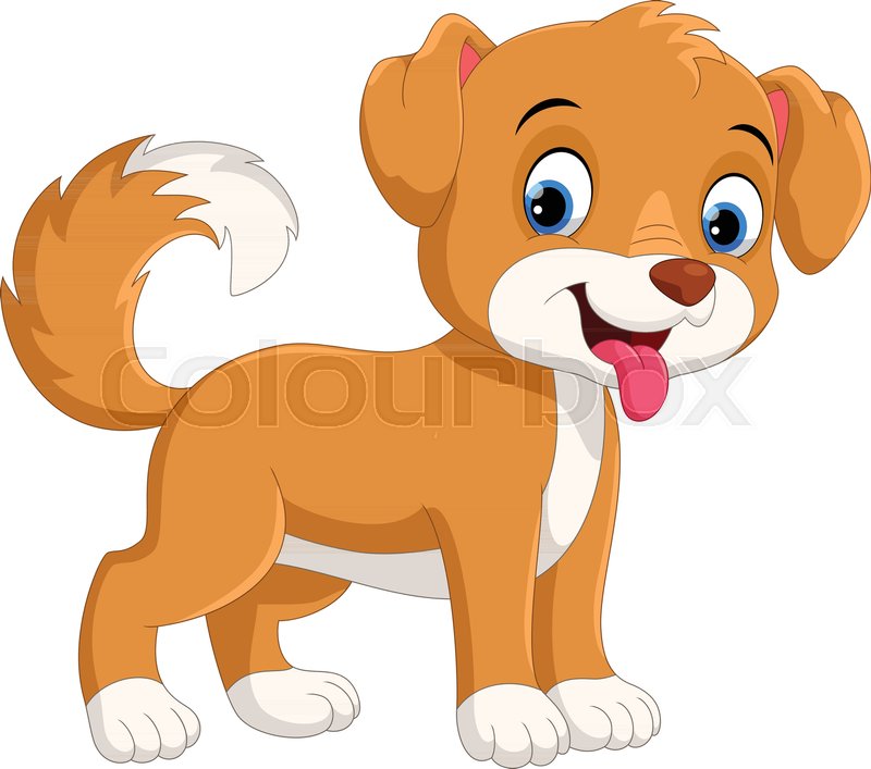 800x707 Vector Illustration Of Cute Little Dog Cartoon Isolated On White