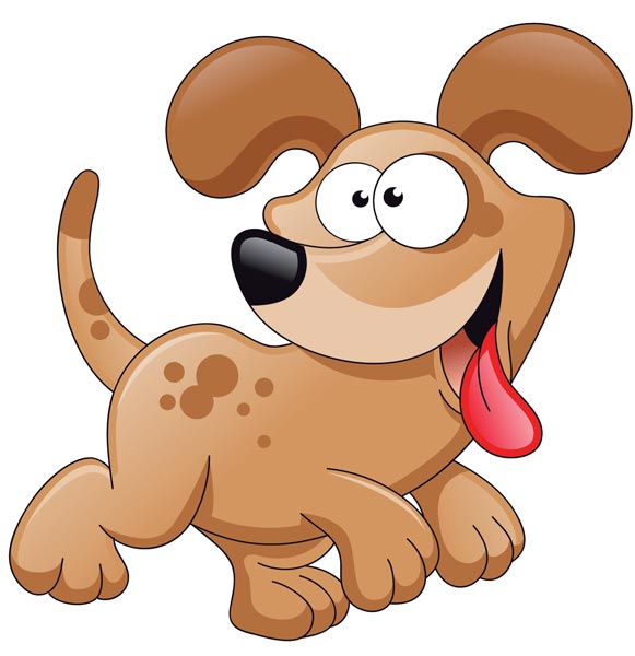 581x600 Cartoon Dog Characters Vector
