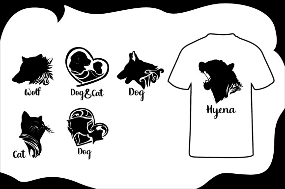 580x386 Silhouette Of Animals Dog Amp Cat Vector Graphic By Arief Sapta