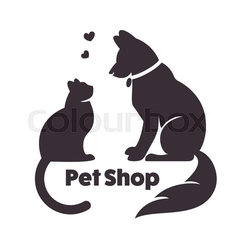 800x800 Cat And Dog Vector Signs And Logo. Vector Logo For Veterinary