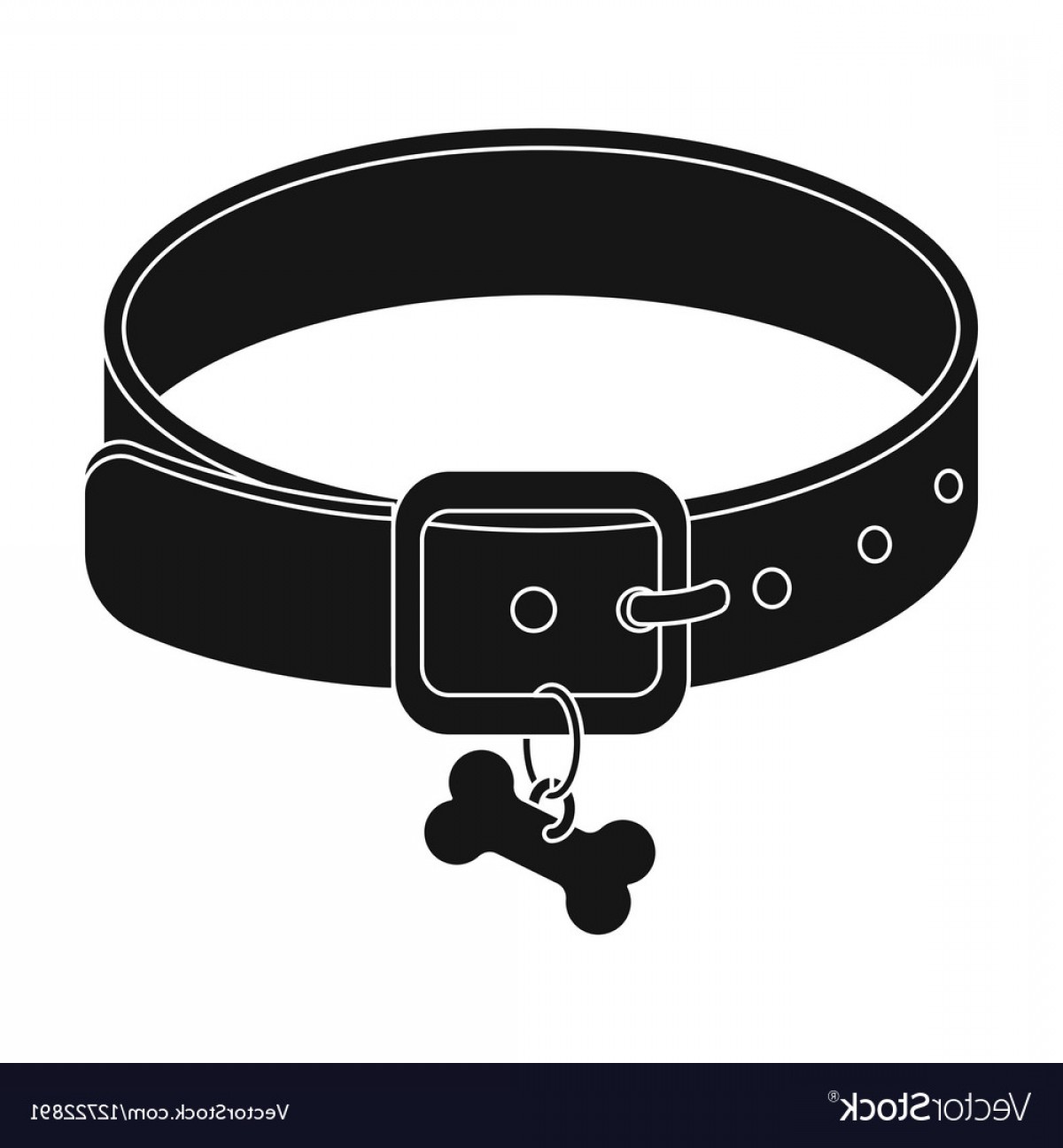 1200x1296 Dog Collar Icon In Black Style Isolated On White Vector Shopatcloth
