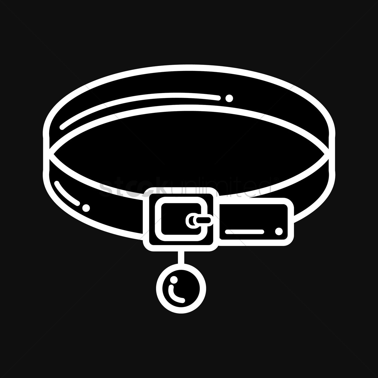1300x1300 Dog Collar Vector Image