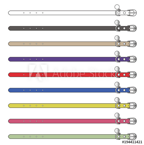 498x500 Dog Collar Vector Illustration Flat Sketches Template