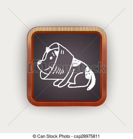 450x470 Doodle Dog Collar Vector Clip Art