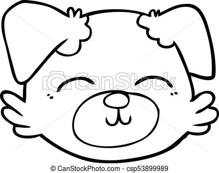 450x356 Cartoon Dog Face Vector