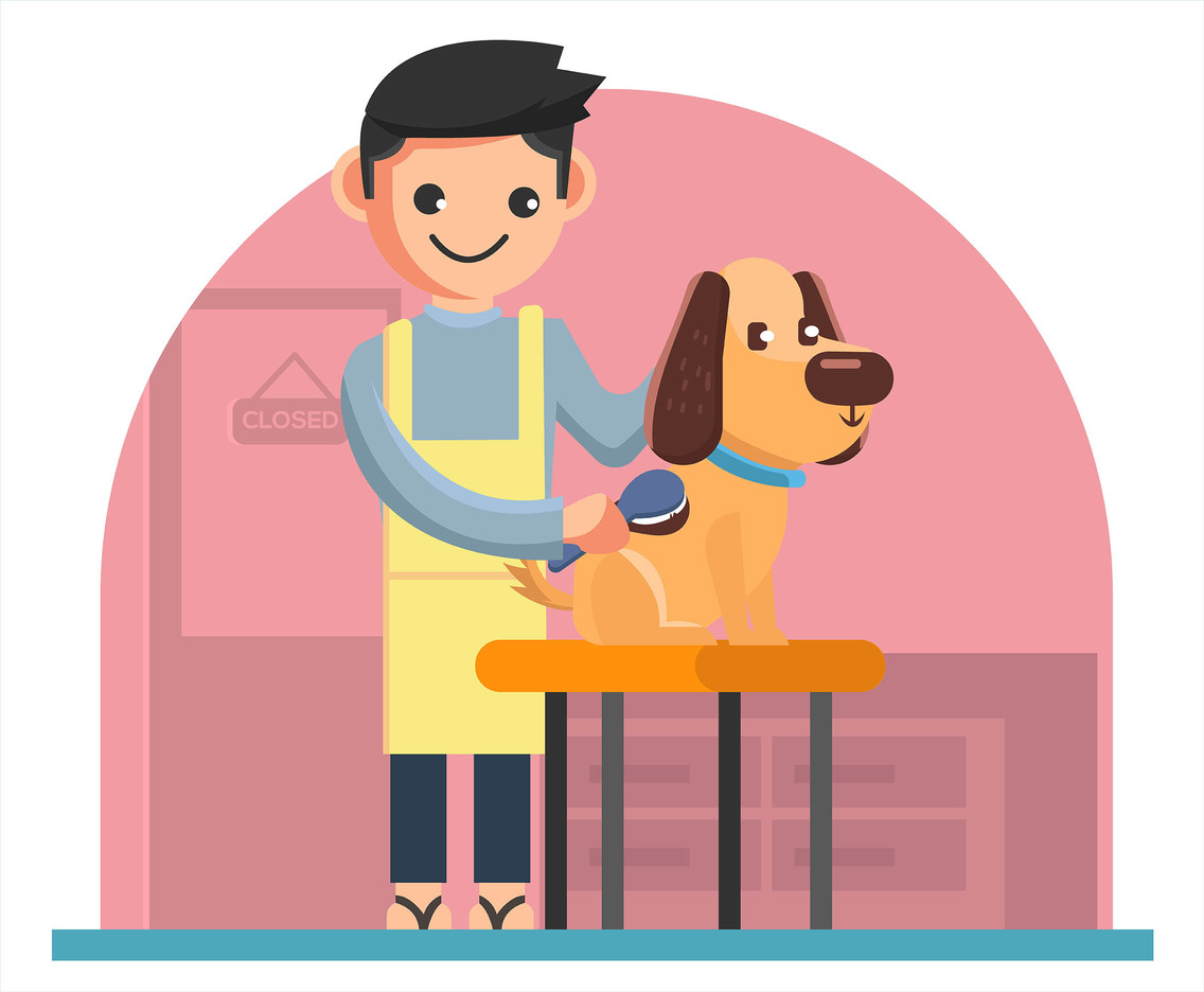 1136x936 Dog Grooming Sevice Vector Vector Art Amp Graphics