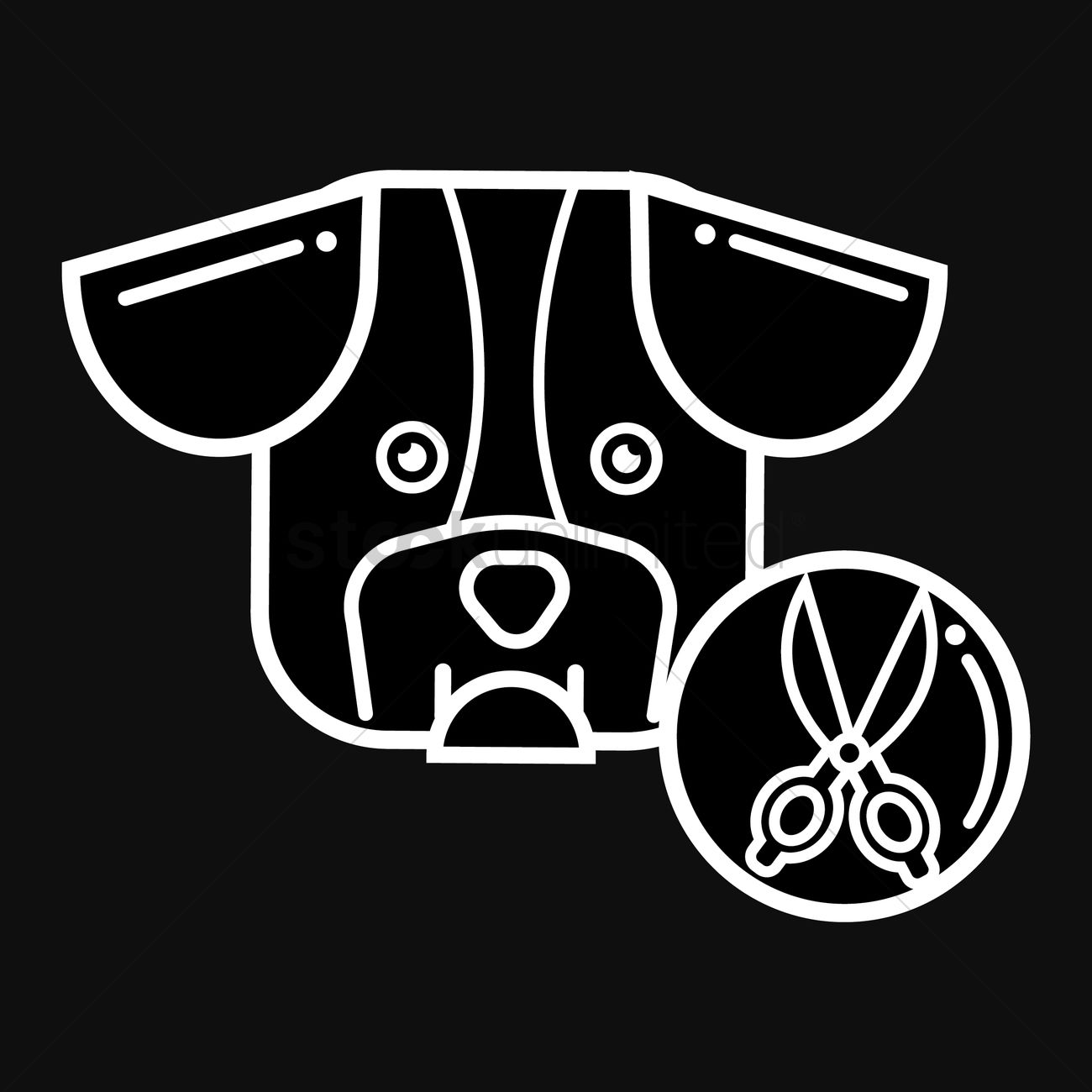 1300x1300 Dog Grooming Vector Image