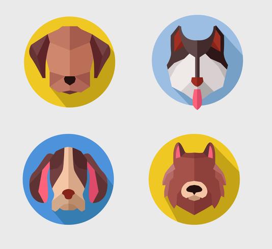 534x490 Abstract Polygon Dog Head Vector Flat Illustration Avatar