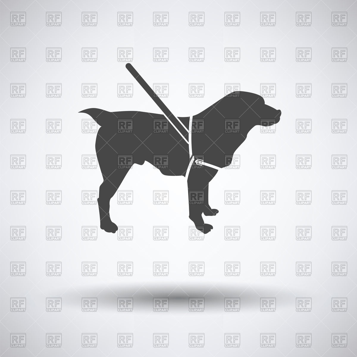 1200x1200 Guide Dog Icon On A Gray Background Vector Image Vector Artwork