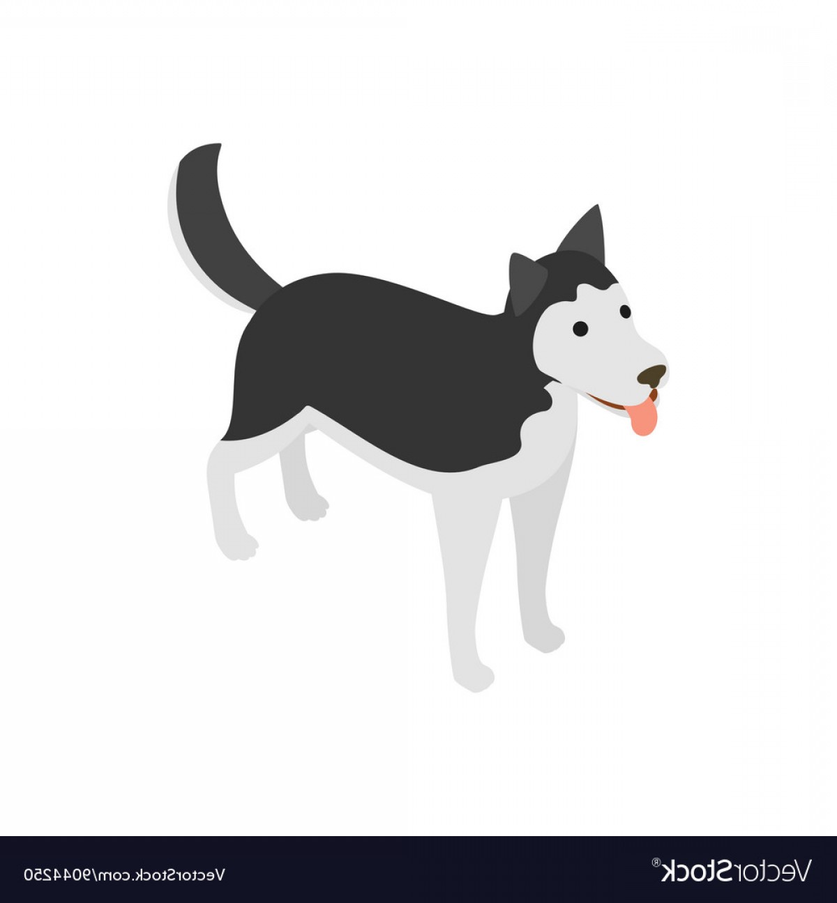 1200x1296 Husky Dog Icon Isometric D Style Vector Orangiausa