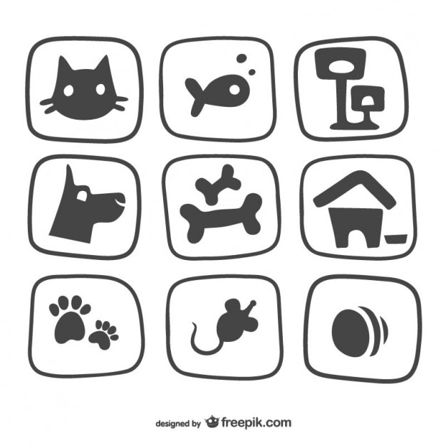 626x626 Pet Icons Pack Vector Free Download