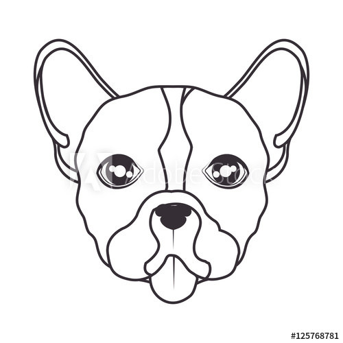 500x500 Hand Draw Face Dog Icon Vector Illustration Eps 10