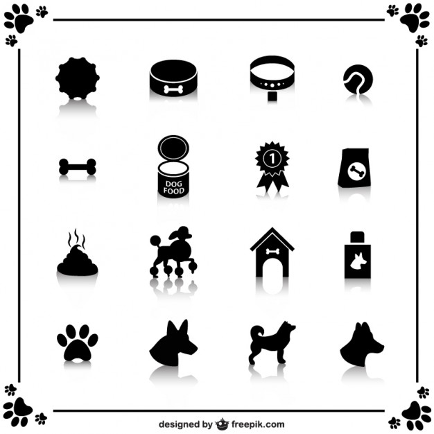 626x626 Black Dogs Icons Vector Free Download