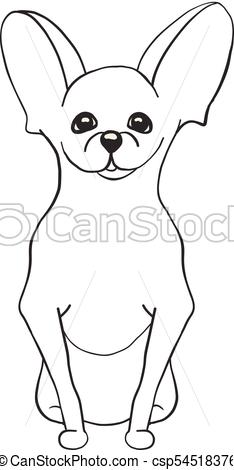 234x470 Chihuahua Cartoon Dog Icon Isolated On White Background.