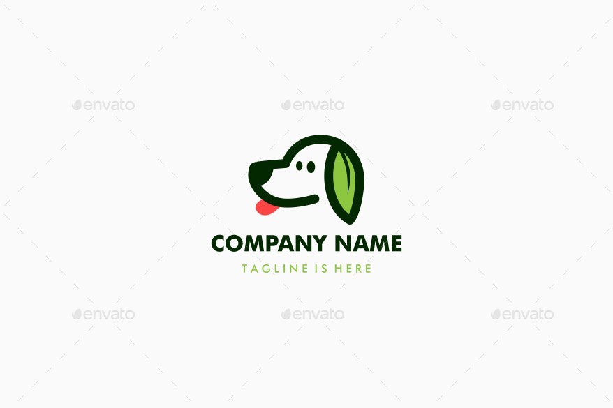 878x585 Dog Leaf Logo Vector Template By Branding As Hell Graphicriver
