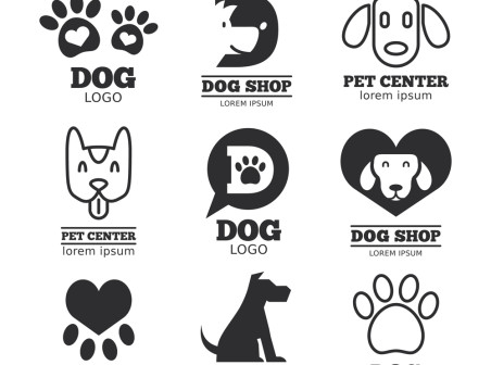 452x336 9 Creative Pet Dogs Logo Vector Icons Free 9 Creative Pet Dogs