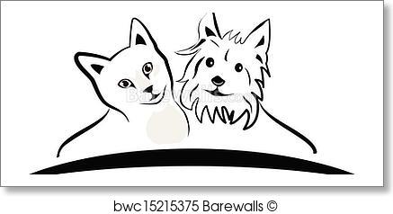 437x238 Art Print Of Cat And Dog Logo Vector Barewalls Posters Amp Prints